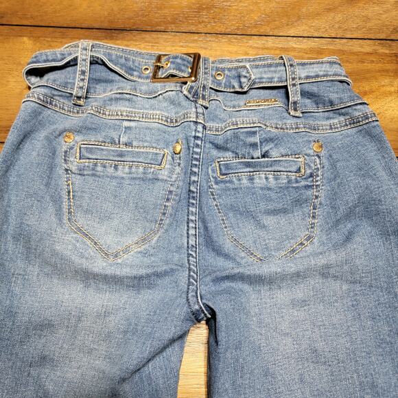 Watch L.A. Denim Jeans w/ Buckle Back - Size Junior 3 - Picture 4 of 7